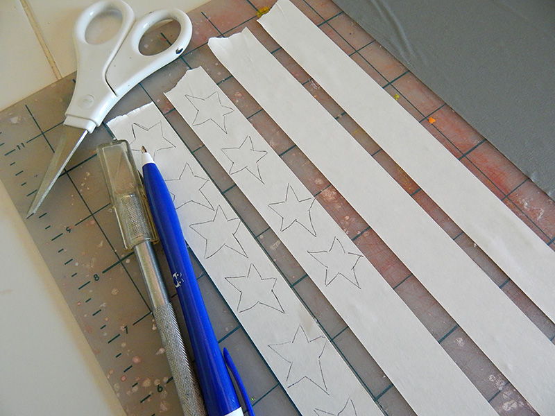 Use a pen to draw stars directly onto the tape.