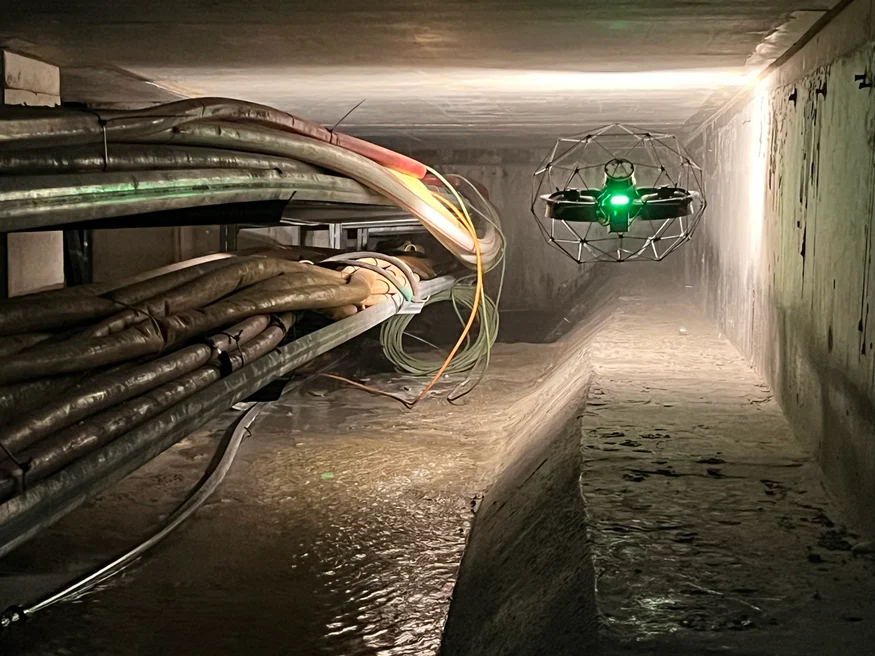 Project team working on underground survey
