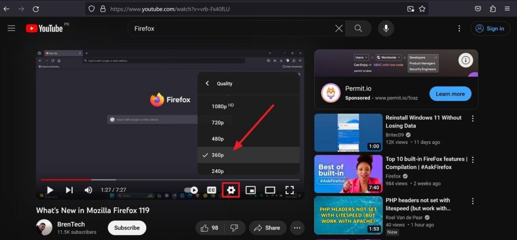 reduce video quality