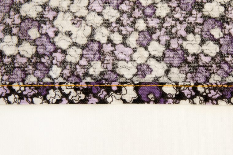 Narrow double fold hem