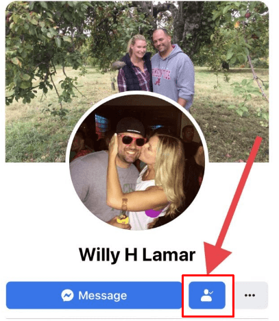 tap on friends button