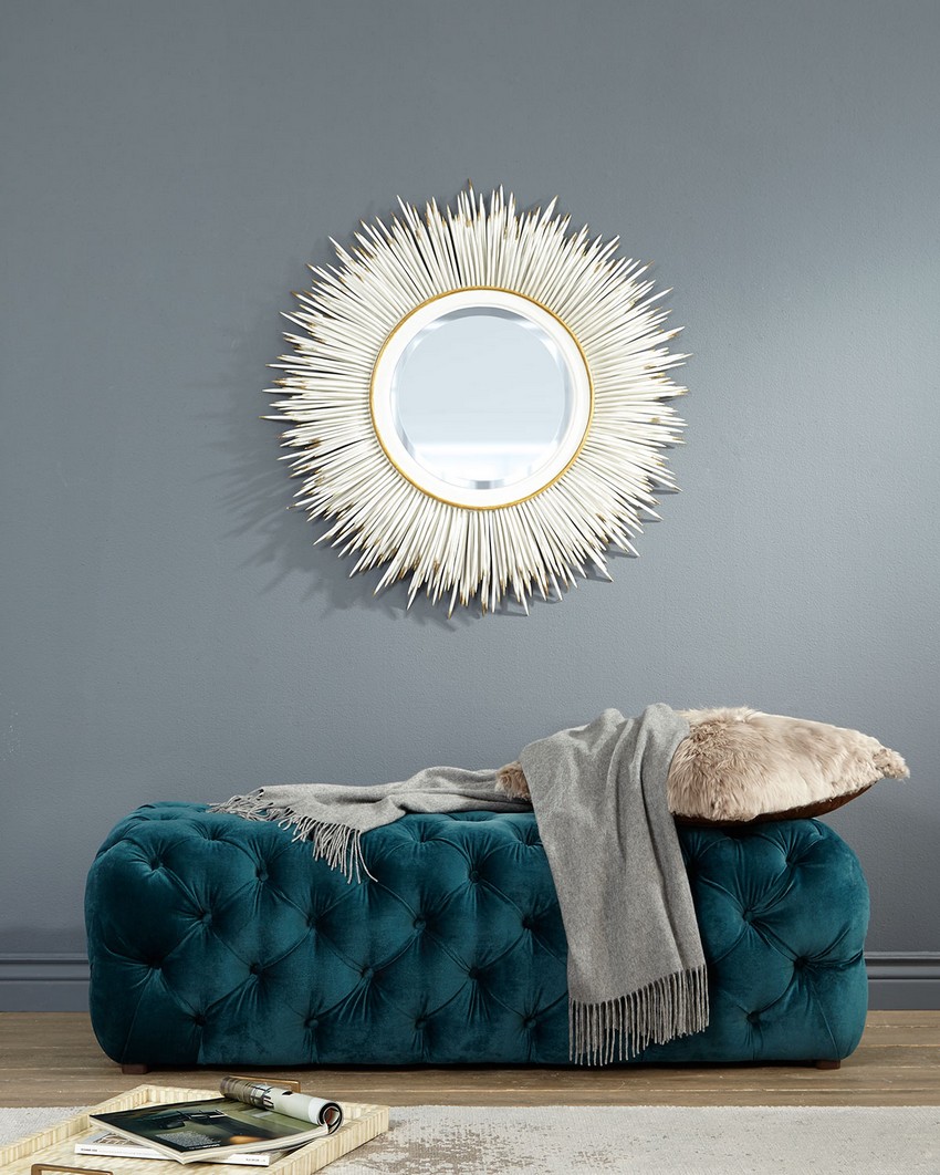 Hereâ€™s the White Porcupine Quill Mirror by Janice Minor