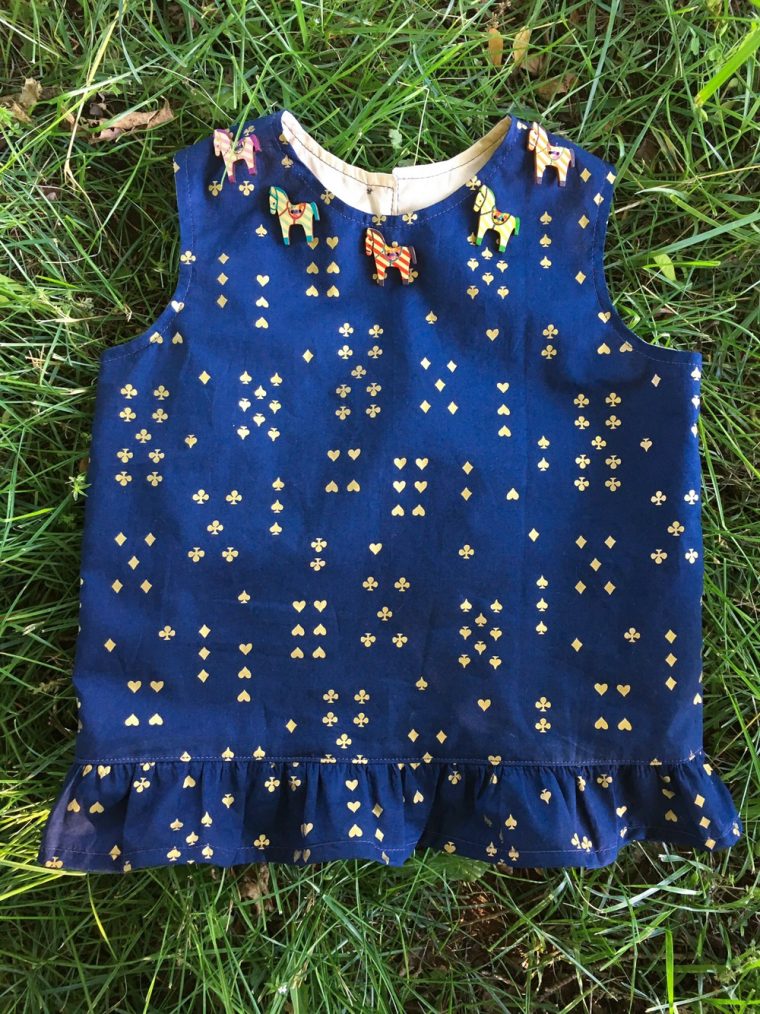 Oliver + S Building Block Dress made into a peplum top