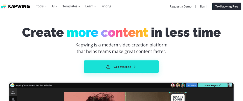 kapwing to trim youtube videos