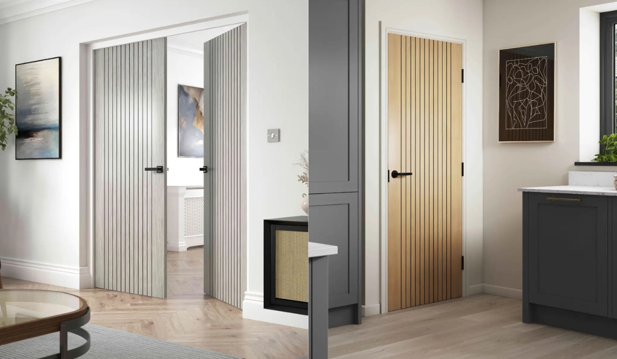 A range of fire doors - single and double modern fire doors in the home