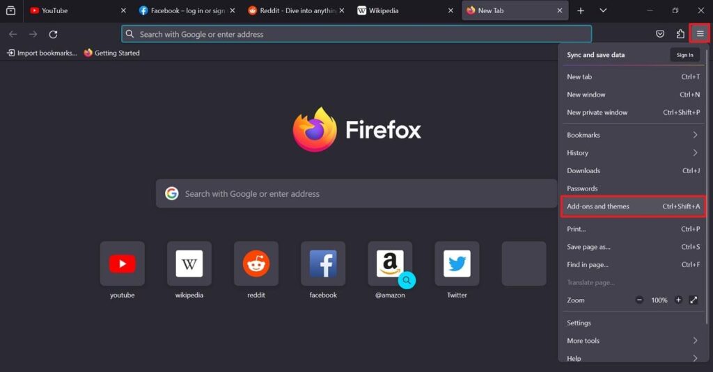 head to extensions in add-ons