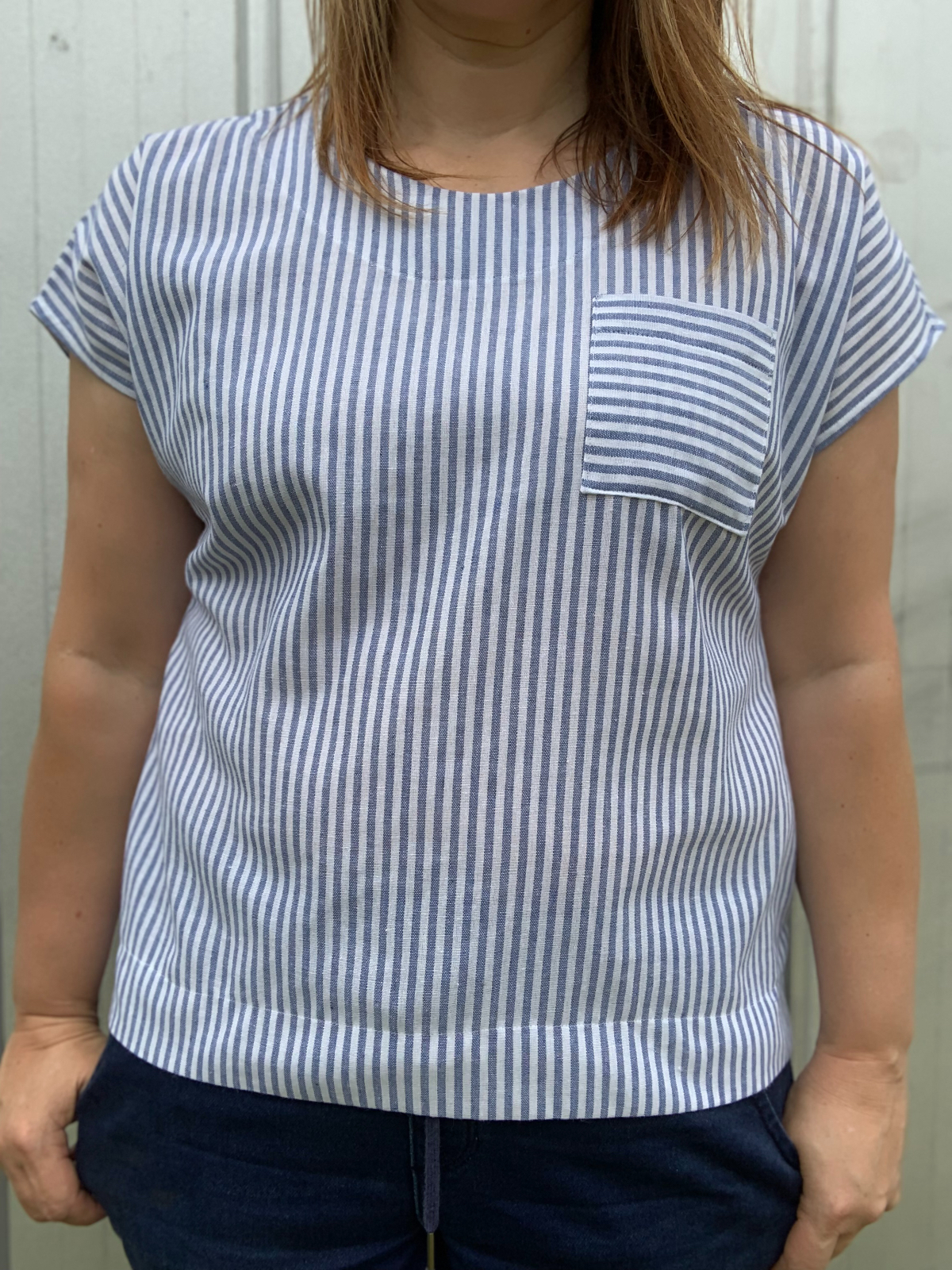 Virginia made up the Verdun Woven T-Shirt in three fabrics.
