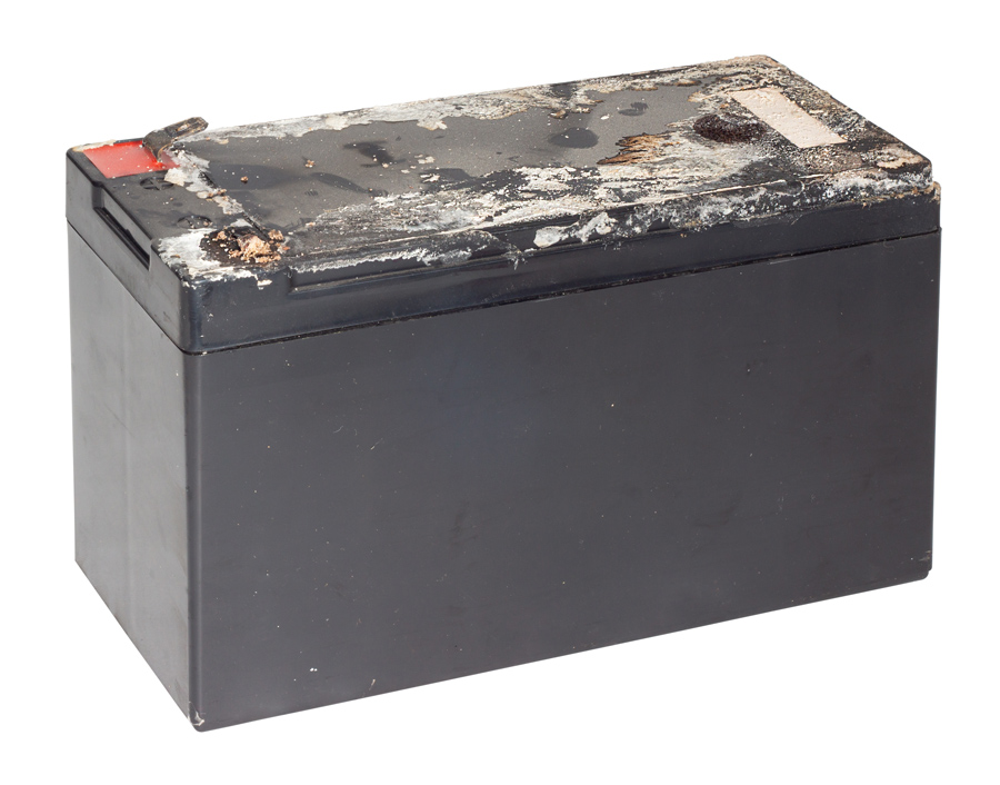 Overheated Lithium-Ion Battery on Fire