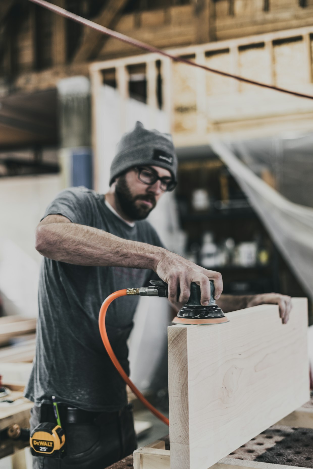 Sanding the surface even is key before staining or painting.