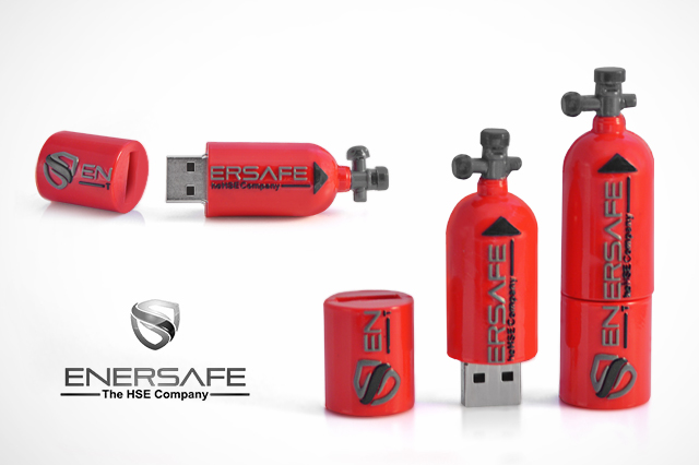 ENERSAFE Fire Extinguisher - Custom USB Flash Drive