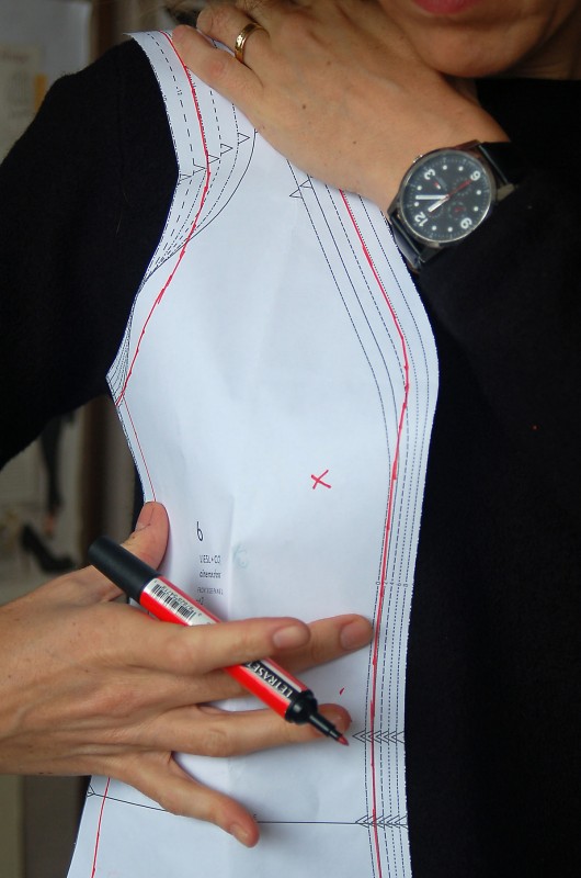 Doing a full-bust adjustment for the Cinema Dress