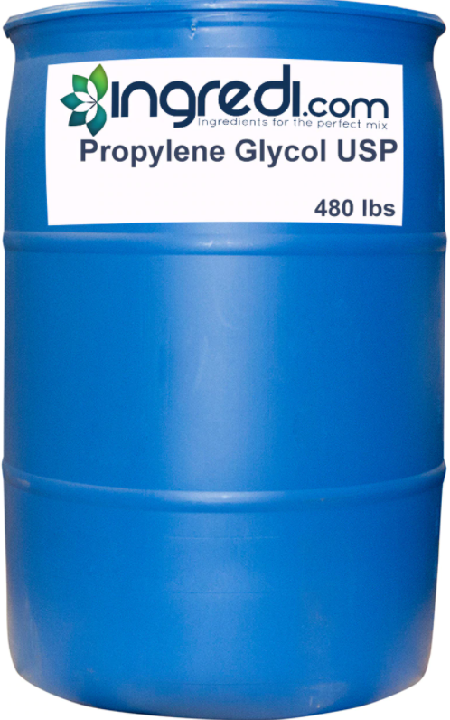 Blue Drum with a white label and ingredi logo