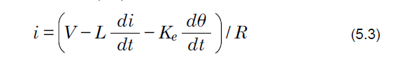 Motor current formula for brushless motors