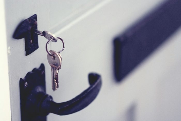 Keys in a door lock