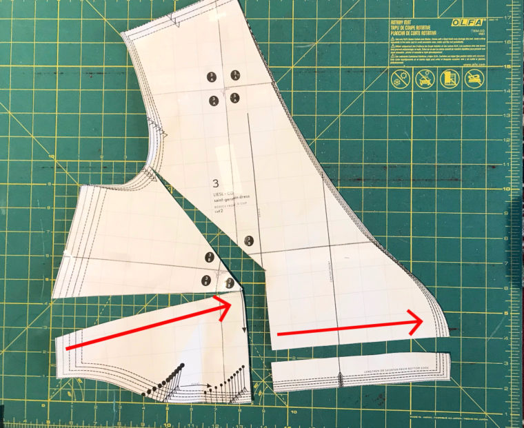 How to make a full bust adjustment on the Saint-Germain Wrap Dress.