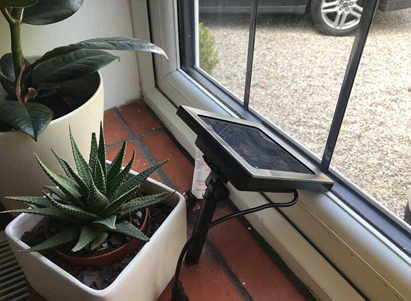 place solar lights close to the window
