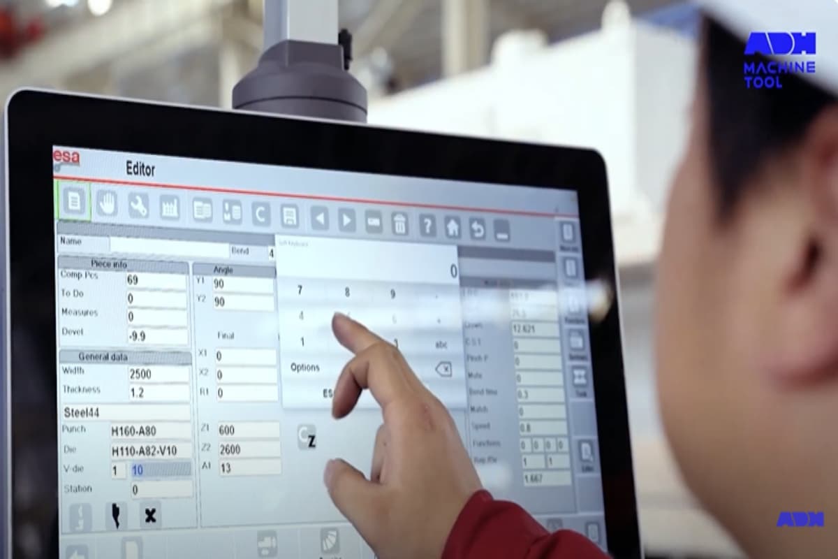operating ESA controller touch screen