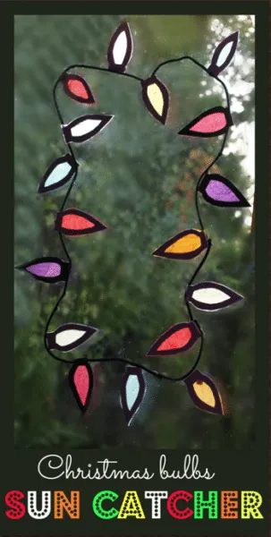 Christmas Bulbs Sun Catcher