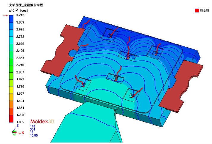 The T3C tact switch is one of the products with the highest output in DiptronicsÂ Manufacturing Inc. The main purpose of electronic switches is to turn on the circuit. This kind of product is easy to have air trap, weld line and lack of material in the manufacturing process, resulting in poor conduction of the product.  The team used Moldex3D to find out the solutions to balance the flow behavior of products, shorten the molding cycle, and improve appearance defects. Applying Moldex3D can effectively improve the product yield and reduce costs at the same time.