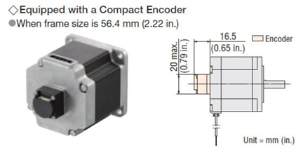 Oriental Motor encoder on PKP Series stepper motor