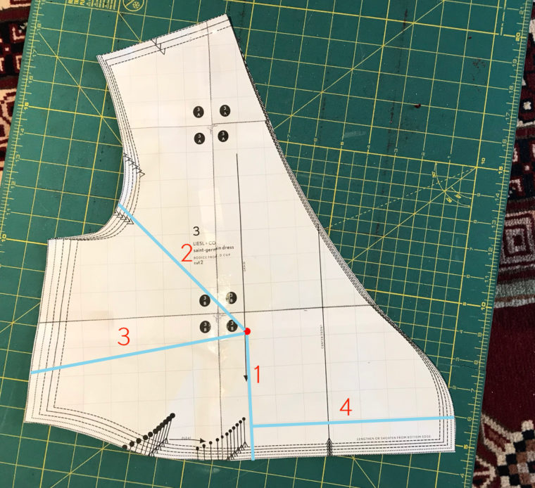 How to make a full bust adjustment on the Saint-Germain Wrap Dress.