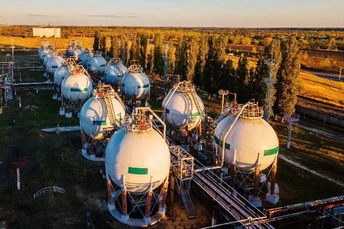 Spherical Tank Containing Gas