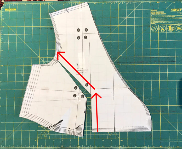 How to make a full bust adjustment on the Saint-Germain Wrap Dress.
