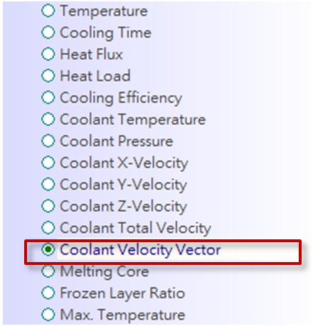 3D cooling analysis output results