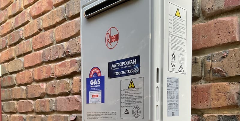 Gas hot water system for Metro Plumbing