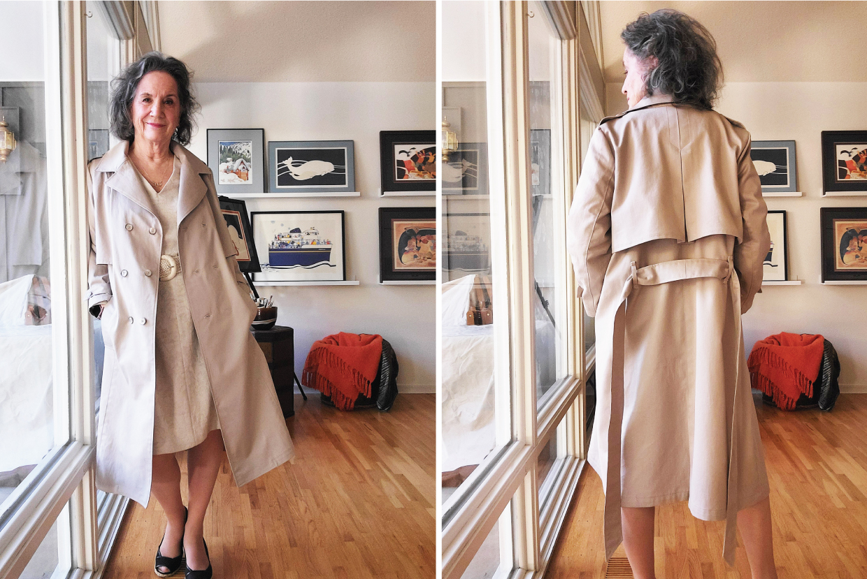 Trench Coat with Amarena Dress