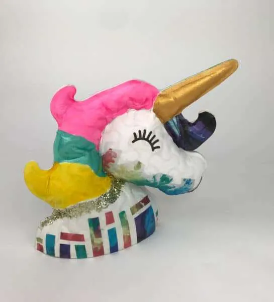 Letterbox sculptures unicorn edition funky hair