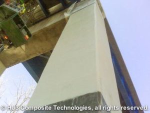 Bridge column wrapped with the HJ3 Civil Strengthening System