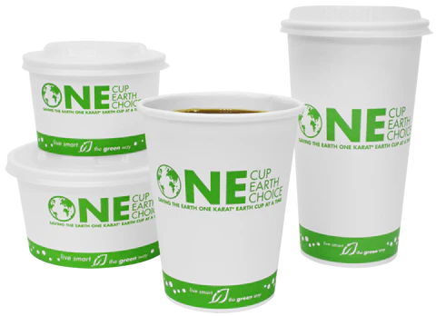Karat Earth generic print cups in assorted sizes