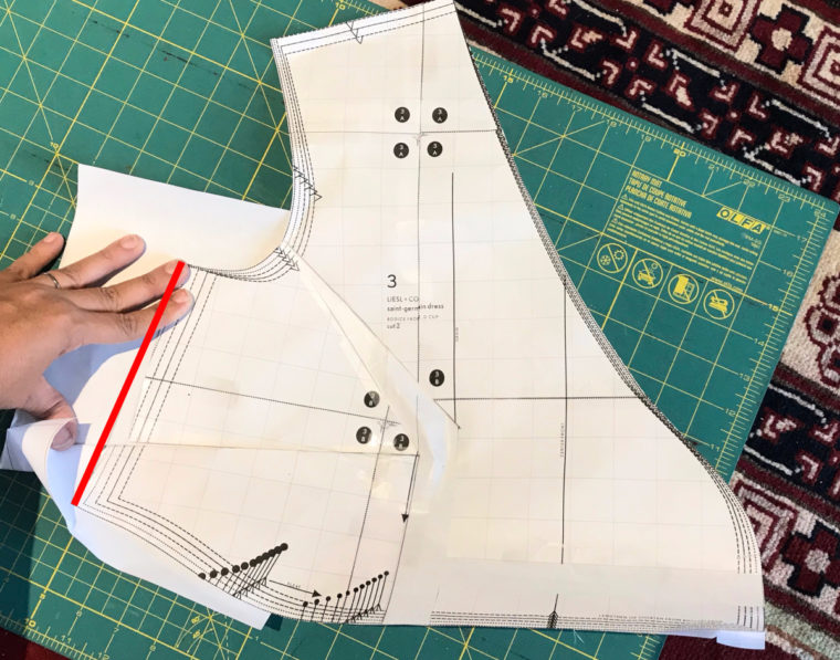 How to make a full bust adjustment on the Saint-Germain Wrap Dress.
