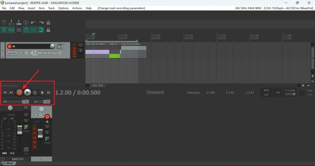start the recording process