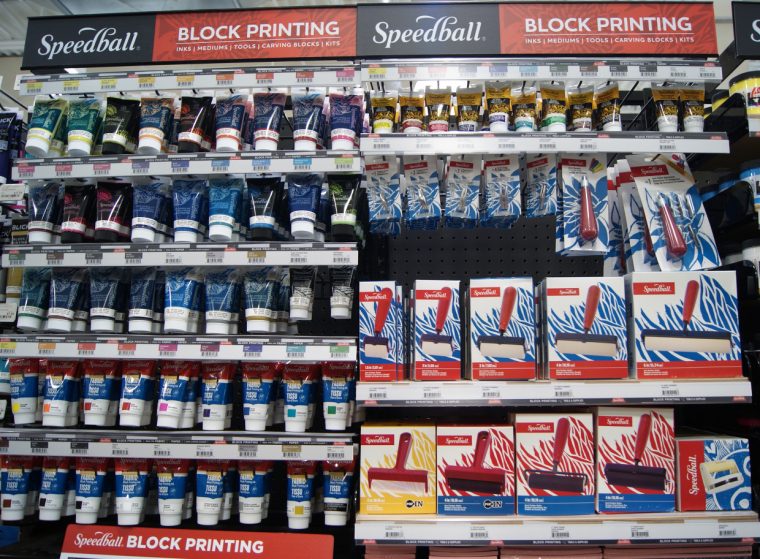 Block printing supplies