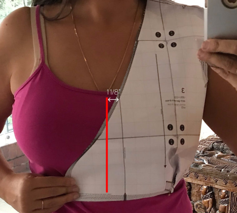 How to make a full bust adjustment on the Saint-Germain Wrap Dress.