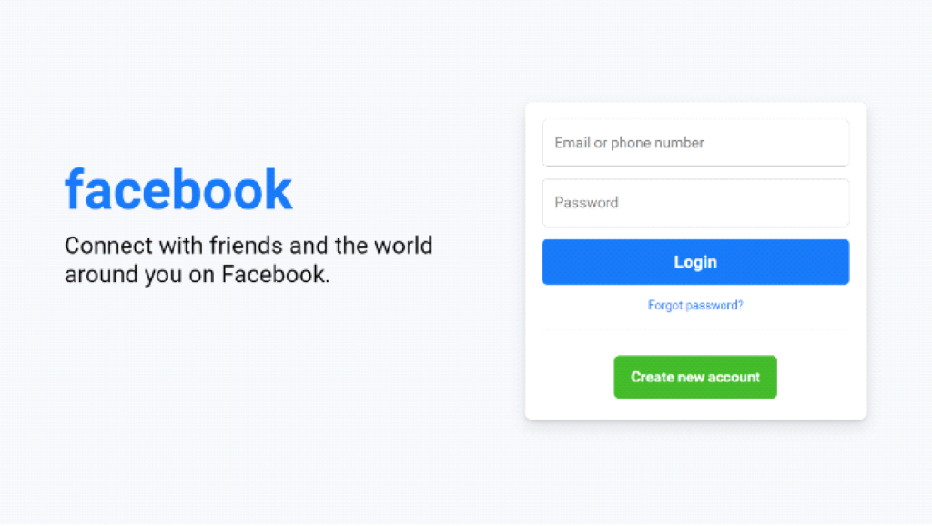 facebook login