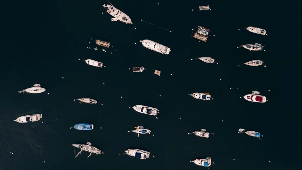 Fishing boats on the sea