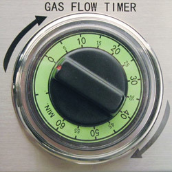 automatic gas flow shut off timer