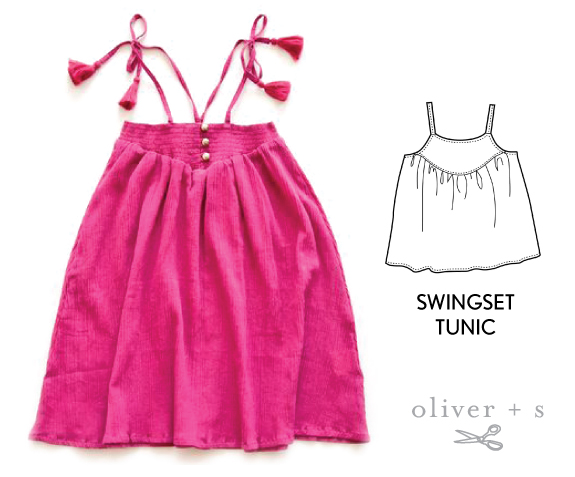 Add tassels to the end of tie straps on the Oliver + S Swingset Tunic
