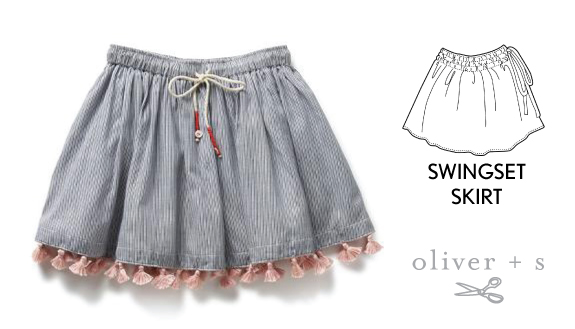 Add tassel trim to the Oliver + S Swingset Skirt