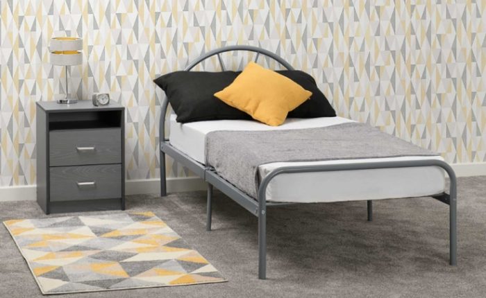 Nova Silver Metal Bed