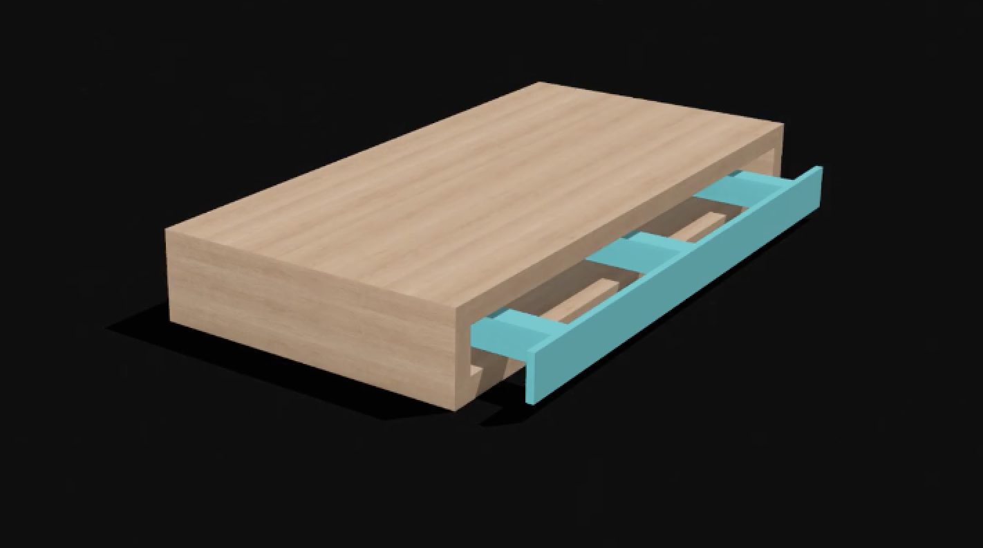 The assembled shelf should allow the bracket to slide right in and rest on the support rods. Photo credit: Chris Duncan