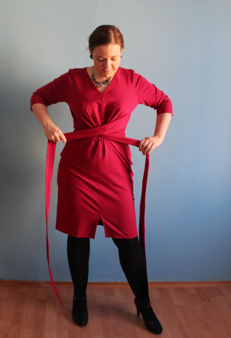 This DIY knit dress is office-appropriate and super-comfy.