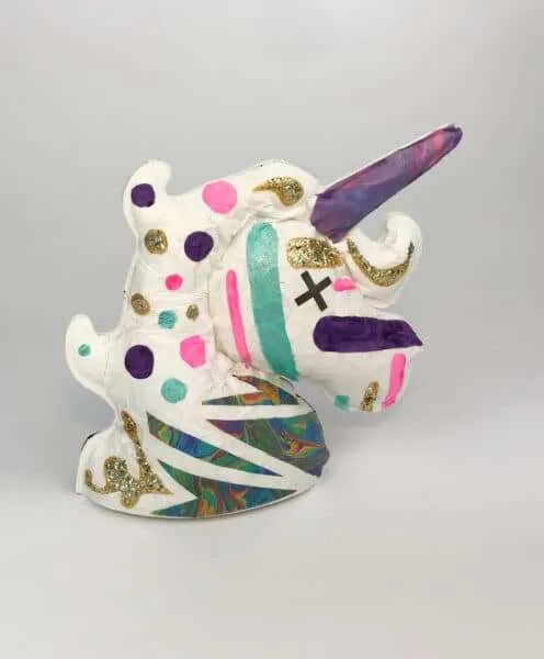 Letterbox sculptures - unicorn edition spotty