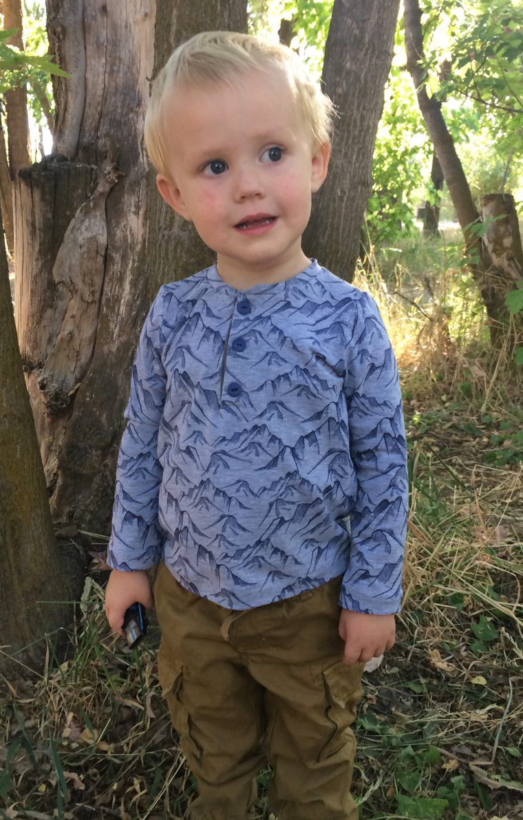 Oliver + S School Bus T-shirt with Parachute Polo placket