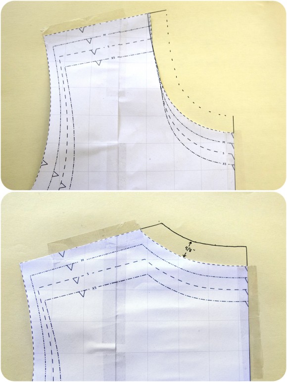 Metro T-shirt keyhole modification