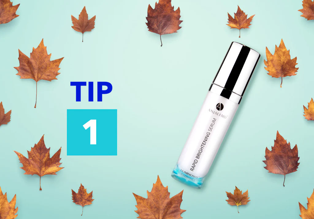 Tip 1 on Leafy Background with Rapid Brightening Serum