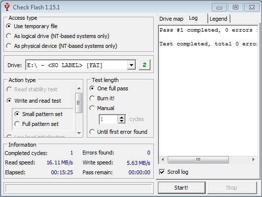 Check Flash Error Check